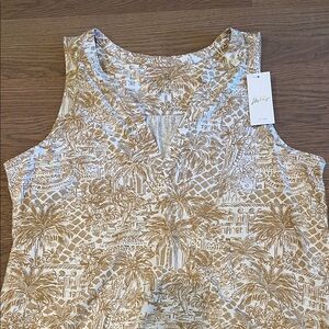 Lilly Pulitzer Women's Tropical Print Tan dress